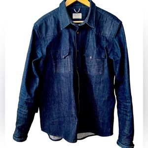 Nudie Jeans raw denim button down shirt